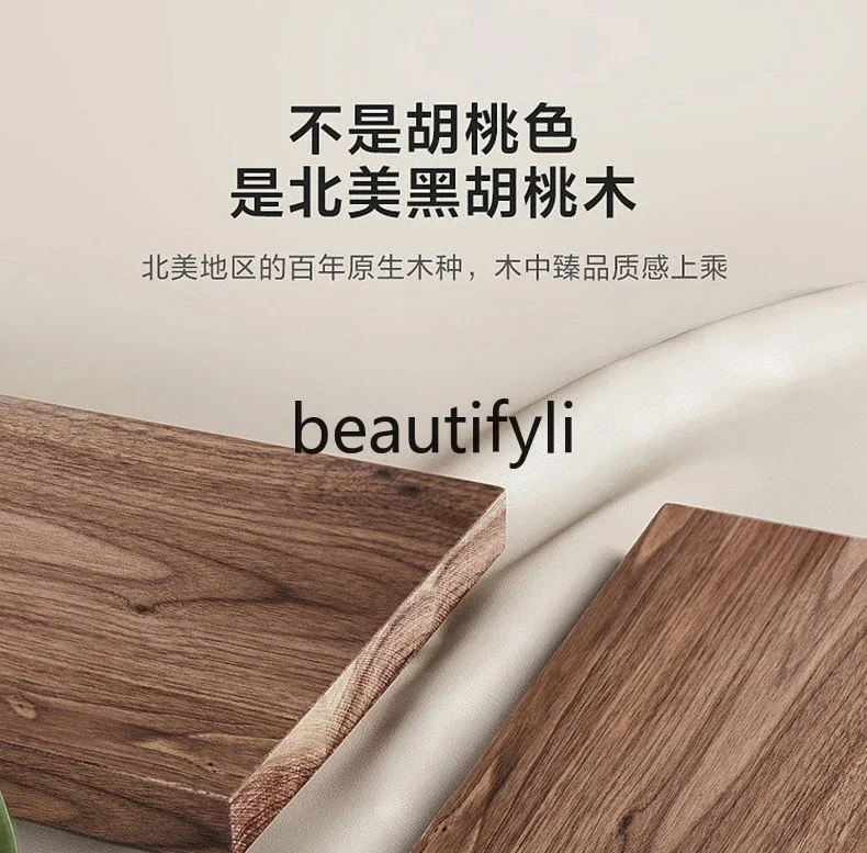 North American black walnut dresser Nordic solid wood bedroom flip-top mirror dressing table