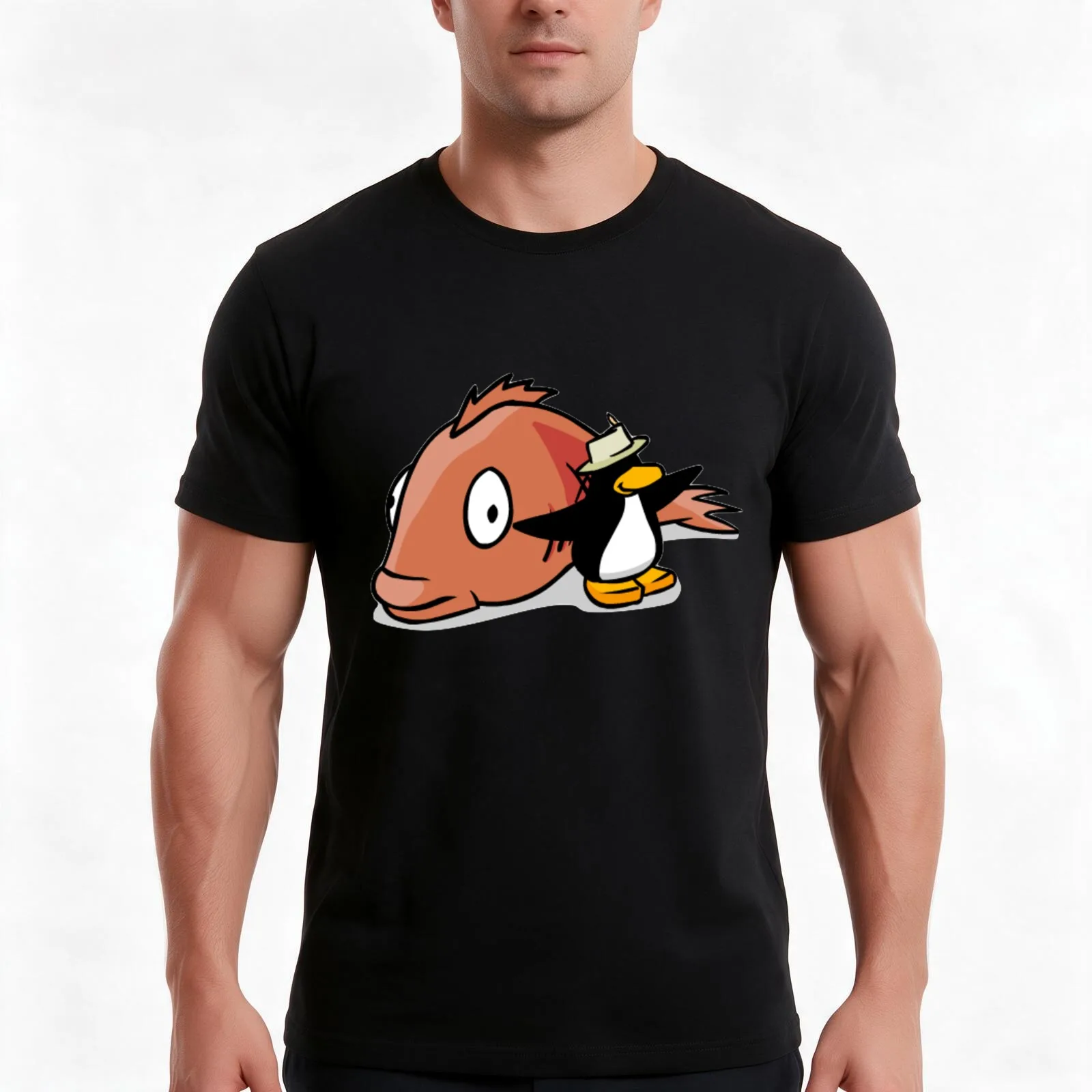 You've Caught The Big Fish! T-Shirt Summer Casual Cotton Tee, Unisex Men Women
