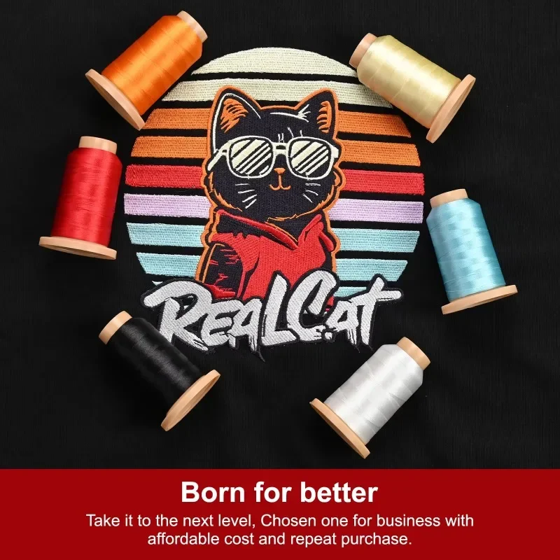 Richword Embroidery Thread 800m Each Spool 40/60/80 Colors 40WT 108D/2 100% Polyester Thread Set for Embroidery Sewing Machine