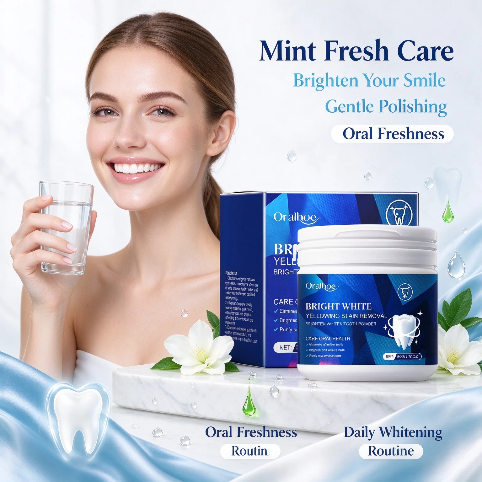 Hydroxyapatite Toothpaste Dental Calculus Remover Improve Bad Breath Prevent Caries Mint Fresh Breath Teeth Whitening Powder