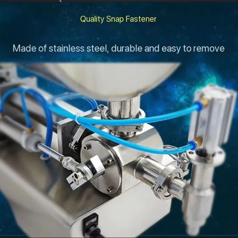 Pneumatic Stirring Filling Machine for Chili Sauce Juice Honey Bottle Filling Viscous Liquid Paste Food Packaging Processing