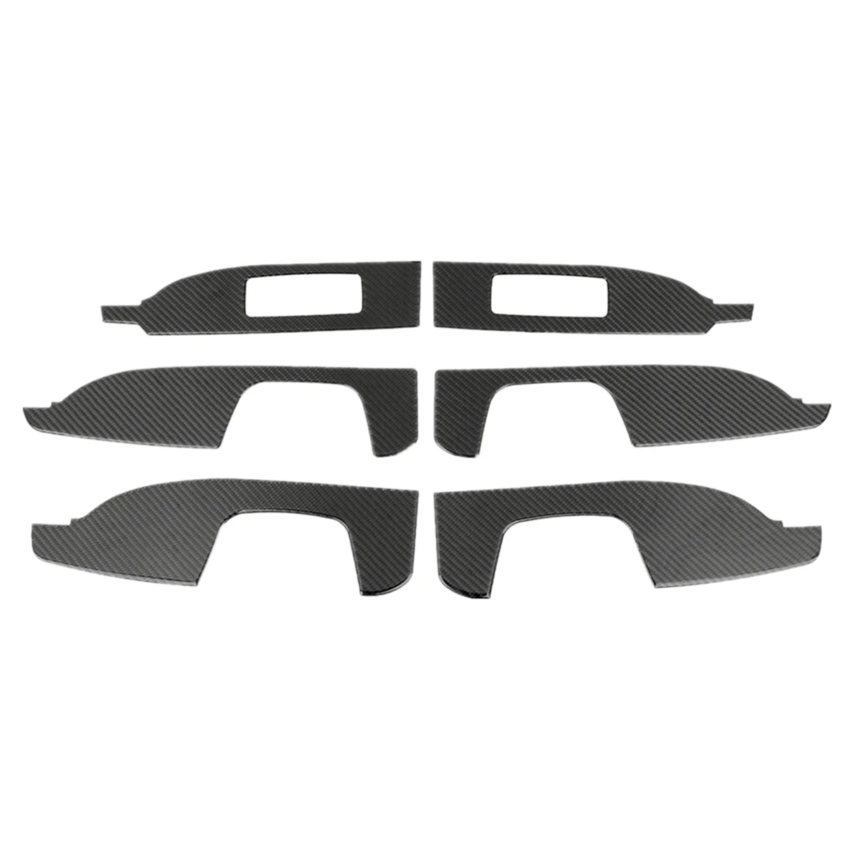 For Commander 2006-2010 Carbon Fiber Car Door Armrest Panel Cover Trim Sticker Accessories