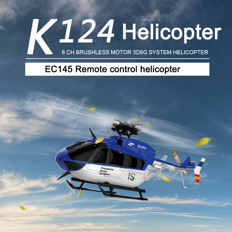 WLtoys XK K124 RC Helicopter 6CH 3D 6G Mode Brushless RC Quadcopter Drone 2.4G Remote Control Toys For Kids Gifts