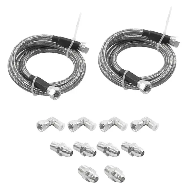 

1Set Transmission Cooler Hose Lines SS-Braided 52 Inch Length For TH350 700R4 TH400 4L60E 4L80E Gearbox Accessory-A97E
