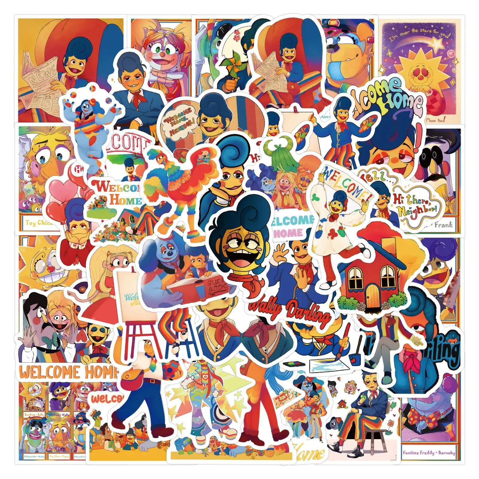 50 قطعة ترحيب المنزل والي دارلينج ملصق الكرتون الكتابة على الجدران الإبداعية DIY الديكور الثلاجة سكوتر الكمبيوتر المحمول دراجة لعبة صائق