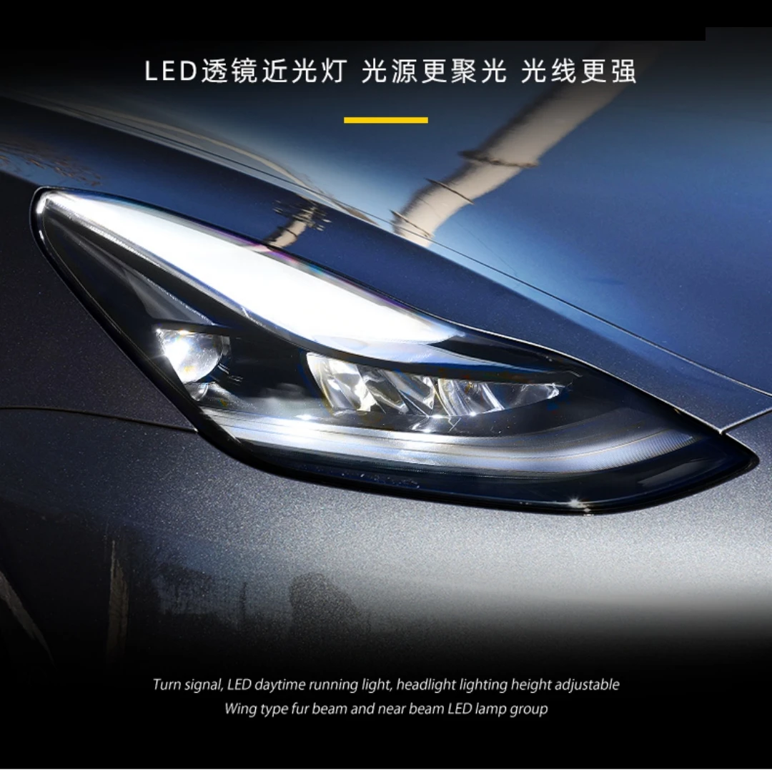 Led Headlight Lens Assembly for Tesla Model 3 Model Y 2017-22 upgrade Daytime Running Light Turn signal Car Accessories