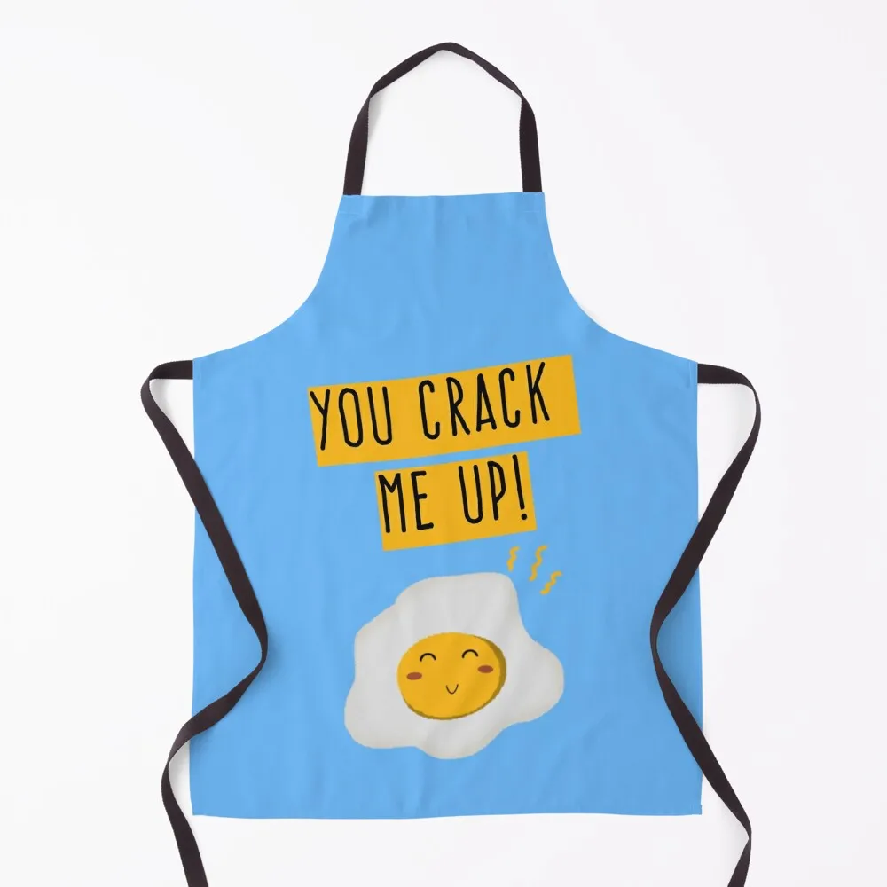 You crack me up, sunny side up, eggs, Willow Days Apron New year's christmas decoration Apron