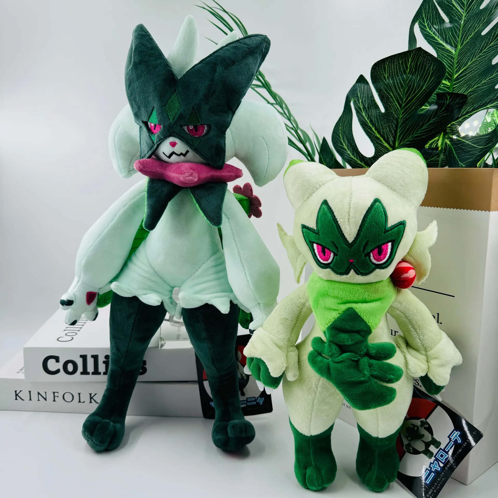 bonecos-de-pelucia-da-linha-de-evolucao-pokemon-sprigatito-24cm-floragato-26cm-meowscarada-40cm-pequenos-presentes-para-o-feriado