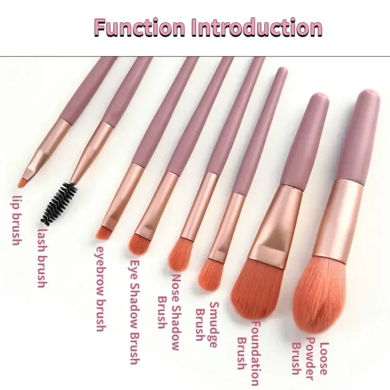 8Pcs New Makeup Brush Set Makeup Loose Powder Brush Concealer  Eye Shadow Highlighter Foundation Brush Beauty Tools