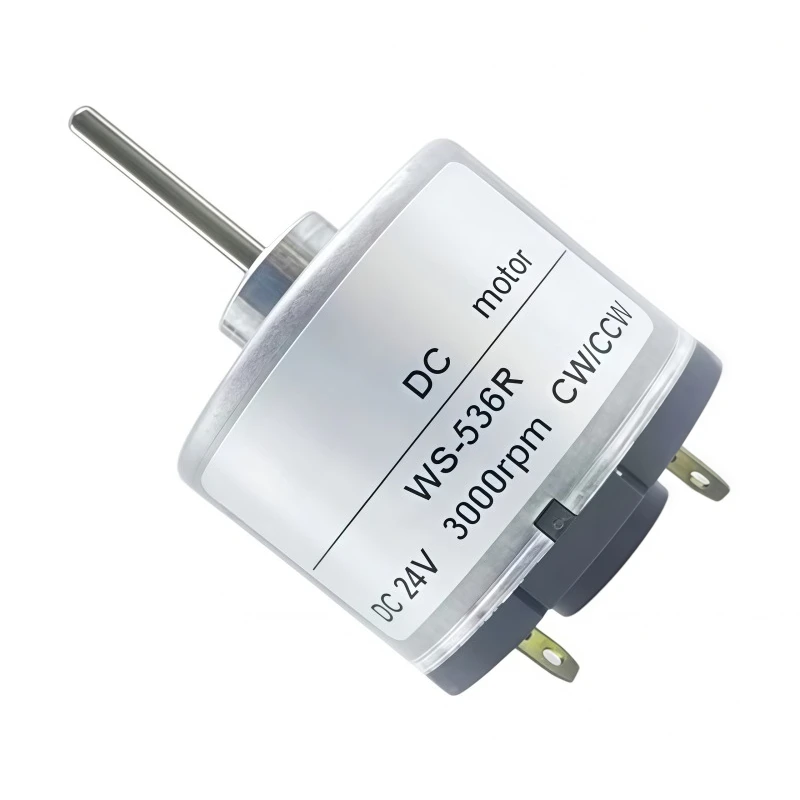 WS-536R Miniature DC High-speed Motor, with Low Noise, Capable of Reversing Rotation, 12V/24V Motor