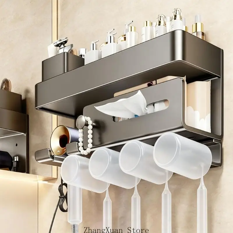 Bathroom Wall Shelf for Daily Toiletries and Cup Storage Use 3XUF