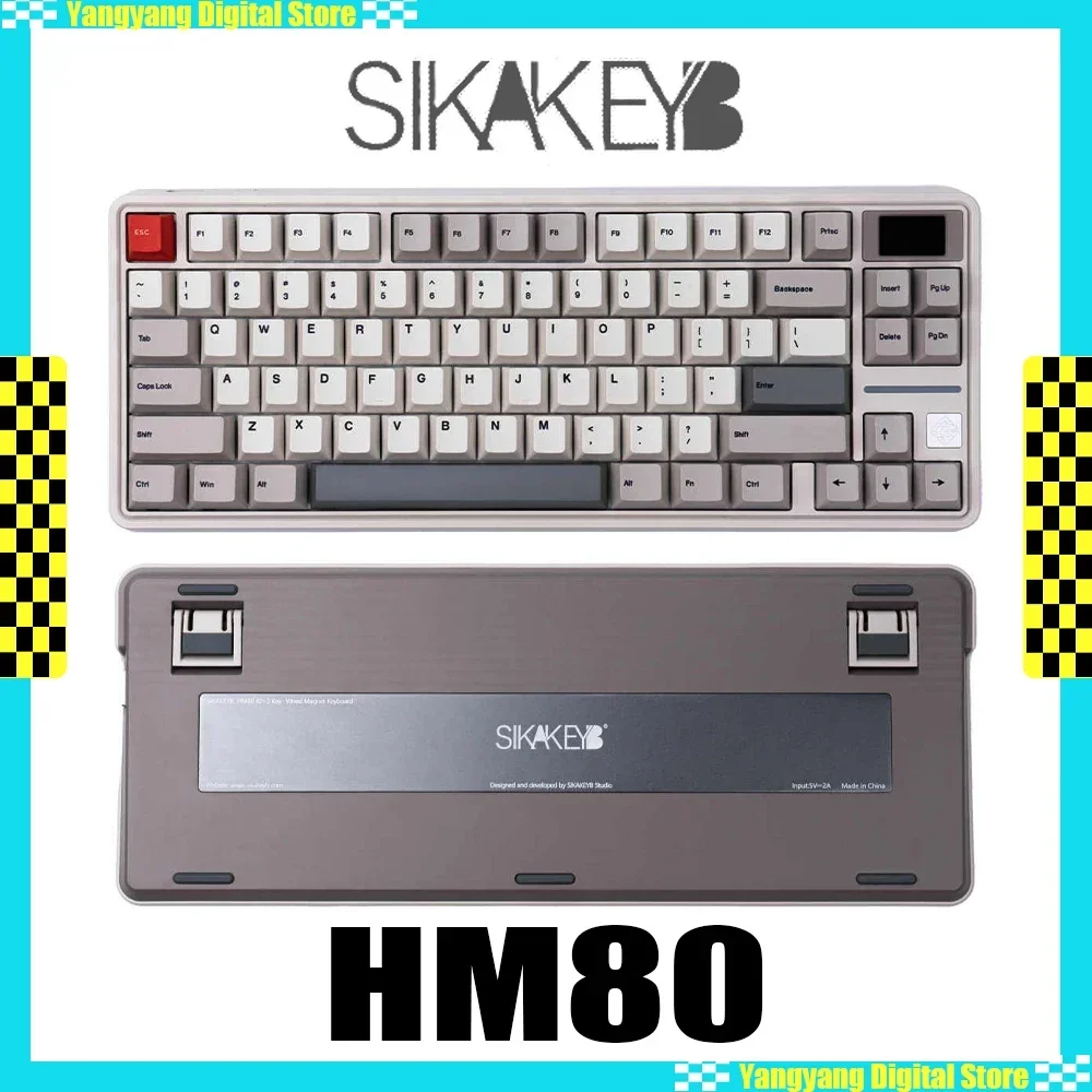 SIKAKEYB HM80 Magnetic Switch Mechanical Keyboard 8K Custom Screen Wired E-sports Gaming Keyboard PC Gamer Accessories Man Gifts