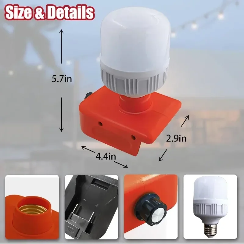 Bezprzewodowa lampa robocza LED do akumulatora litowego Milwaukee 18 V z żarówką LED 12 W 1300 lm ręczna latarka LED 48-11-1811 48-11-1815