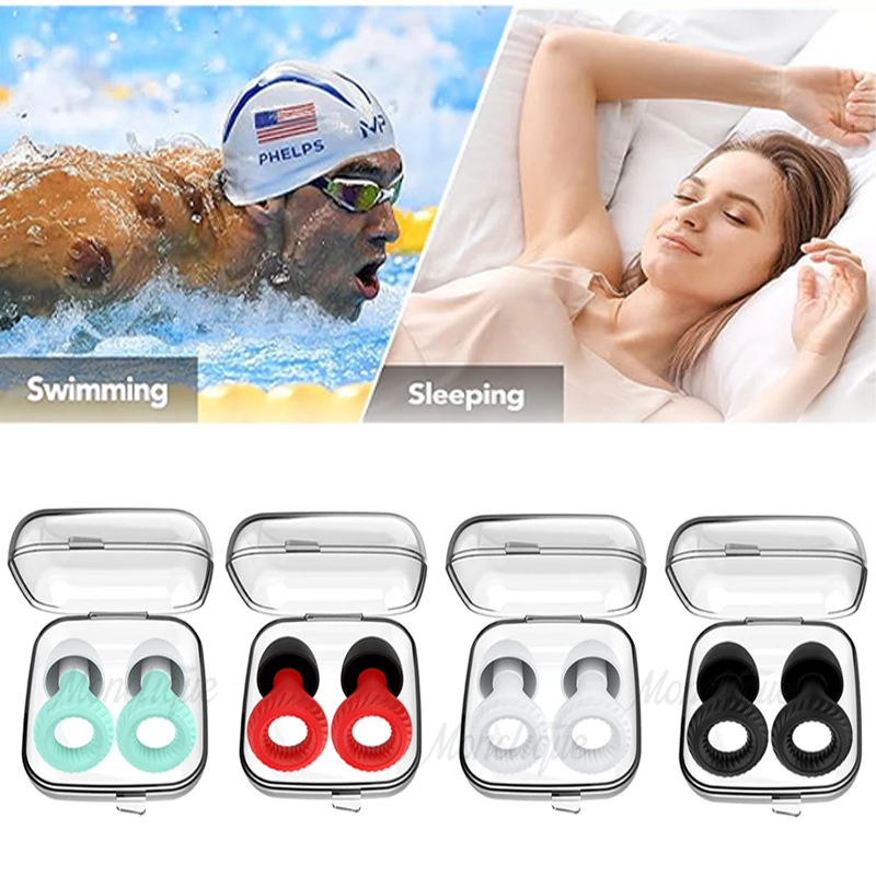 Silicone Noise-canceling Earplugs Waterproof Reusable Soundproof Sleep Earplugs Anti-noise Reduce Interference Sleep Stop Snorin
