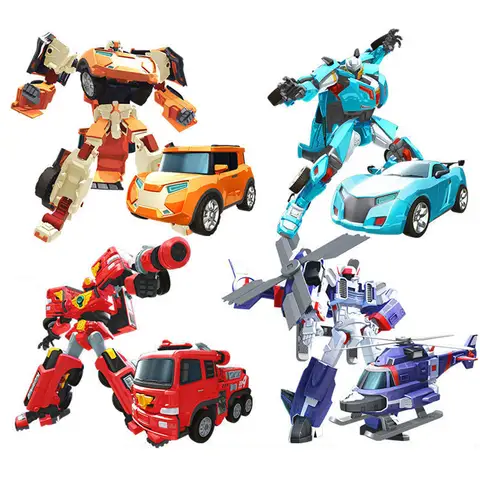 Tobots Brothers 한국 애니메이션 변환 로봇 장난감 만화 변형 자동차 비행기 액션 피규어 차량 키즈 보이 선물