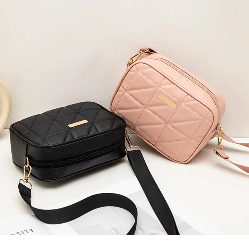 Luksusowa Mini Torebka Kwadratowa Damska Torba na Ramię Listonoszka ze Skóry PU Wysokiej Jakości Kopertówka Torba Kurierska bolasa