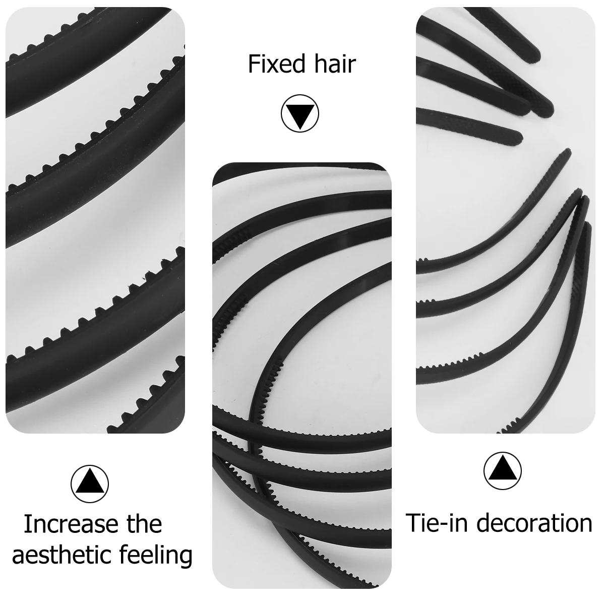 

4Pcs Non-Slip Plastic Hair Hoop Teeth Head Bands Girls Hair Accessories Chic Design Photo Props Head Band Hard Plastic Headbands
