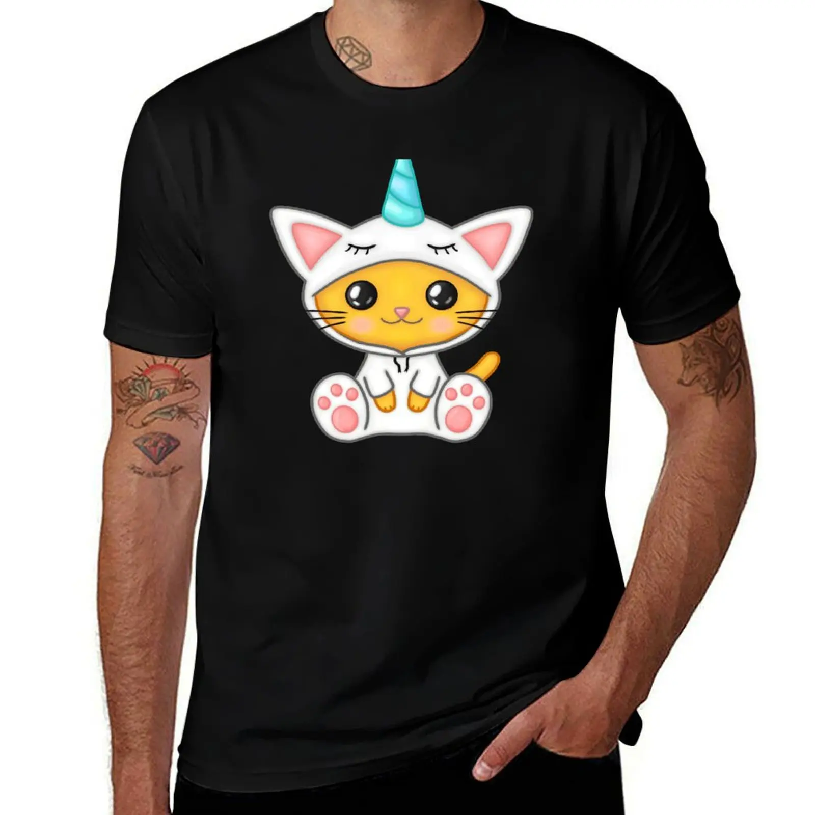 Caticorn T-Shirt custom shirt Short sleeve tee sublime t shirt men 100℅ cotton