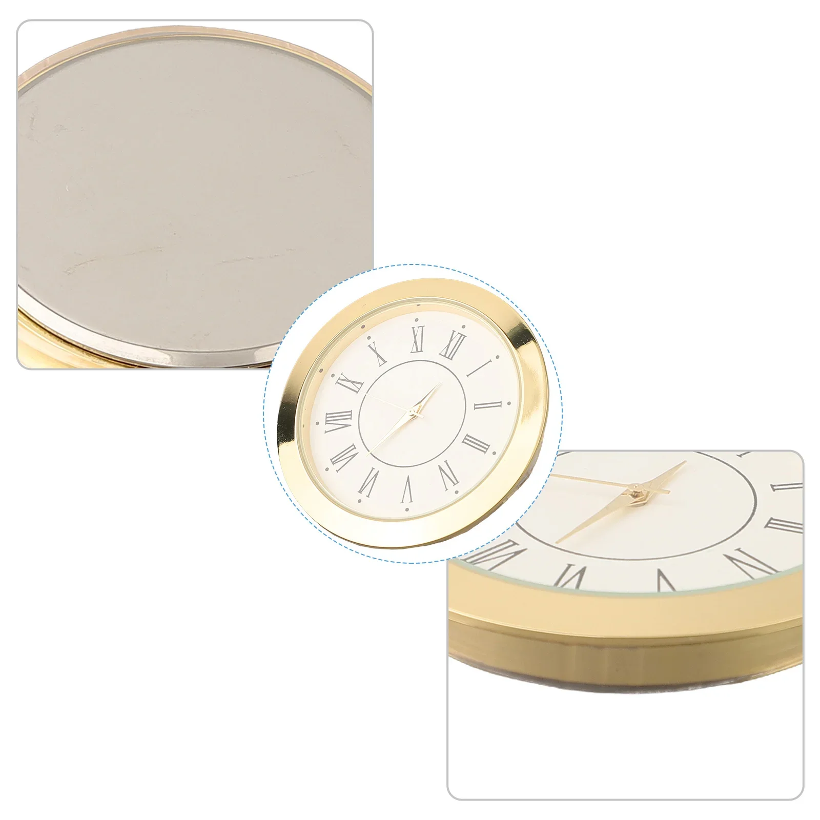 Back 45mm Round Clock Insert Small Quartz Clock Stainless Steel Back Exquisite Craftsmanship Scratch-Resistant Lens