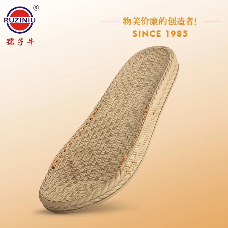 DIY Hand Knitting Flax Materials Slippers Rubber Outsoles for Shoes Platform Anti-Slip Crochet Needles Indoor Slippers Sole