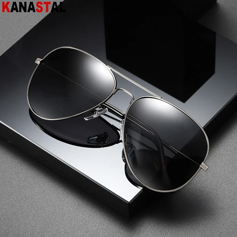 Men Concave Sunglasses Women Anti Rays UV400 Sun Glasses Metal Eyeglasses Frame Pilot Goggles Travel Driving Sunscreen Eyewear