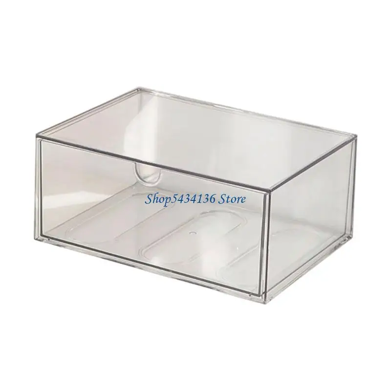 H7ED Multipurpose Stackable Plastic Storage Bins Storage Drawers For Kitchen Countertops Closet Shelves Pack Of 1 Unit