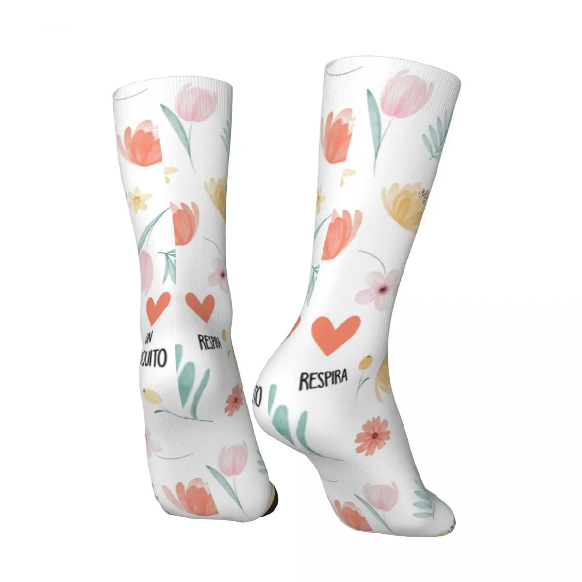 Flowers Breathe Stockings Women Men Harajuku Desgin Socks Breathable Kawaii Socks Sports Anti-Slip Design Socks Birthday Present