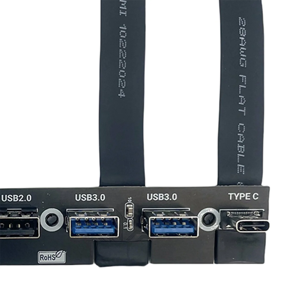 ATP-USB 3.0 Panel frontal Hub IO Panel 2 puertos USB3.0 + 2 puertos USB2.0 + 1 puerto TIPO C 20G + interruptor LED para PC Case Desktop Negro