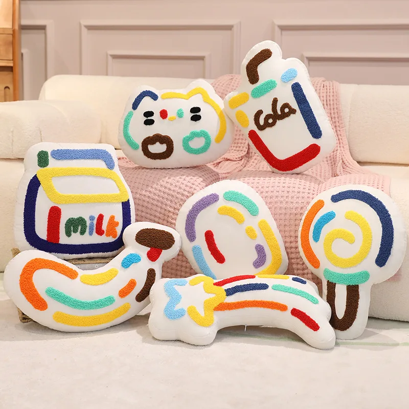 

Simulation Milk Tea Doll Cute Stuffed Food Soft Banana Lollipop Plush Pillow Cartoon Kids Toys Sofa Cushion Girls Gifts Decor
