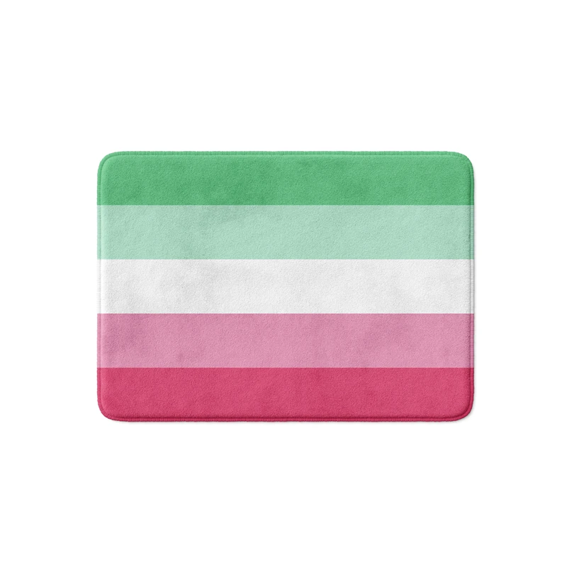 Aertemisi Abrosexual Pride Flag Abrosexuality Rainbow Bath Mat with Non Slip Base Absorbent Super Cozy Flannel Floor Rug Carpet