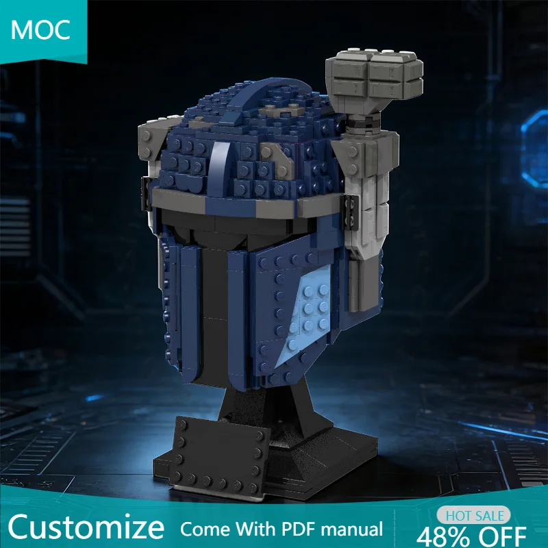 

Набор для сборки шлема Paz MOC, 677 деталей, модульный конструктор, развивающая игрушка для детей, простые строительные блоки, технология DIY, подарок для мальчика на праздник