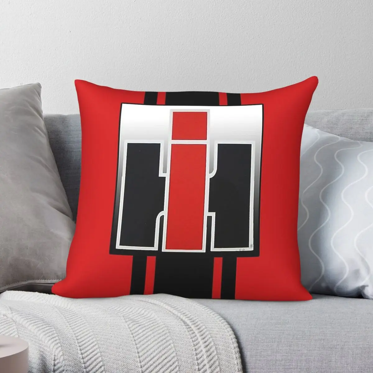 Funda de almohada Case IH Tractor Diesel, funda de almohada decorativa con cremallera, de poliéster, lino, terciopelo, estampada, funda de cojín para sofá, venta al por mayor