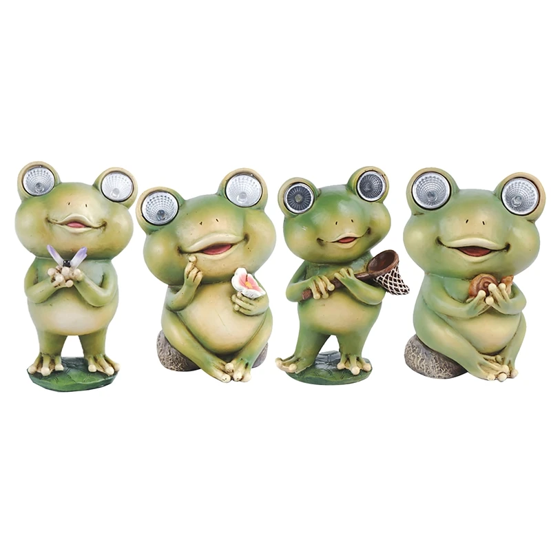 

Solar Powered Garden Lights Frog Shaped Statue Lantern Frog Decor Yard Art Spring Fall Winter Decor