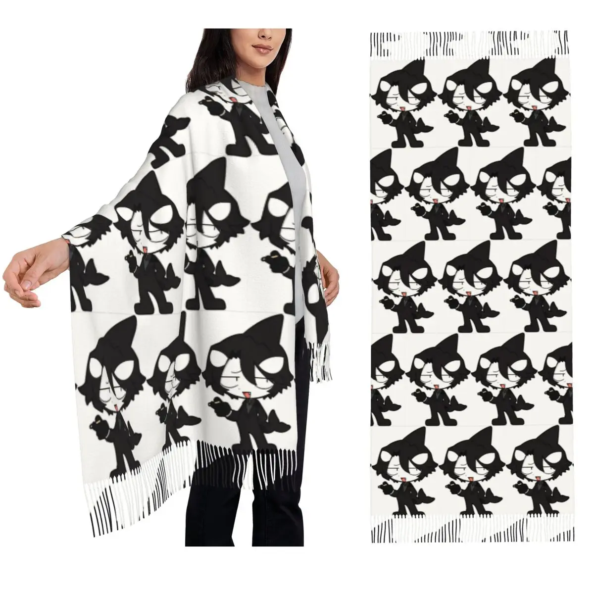 

Idate шарф с кисточками, женские мягкие теплые шали и накидки, длинная осенне-зимняя шаль