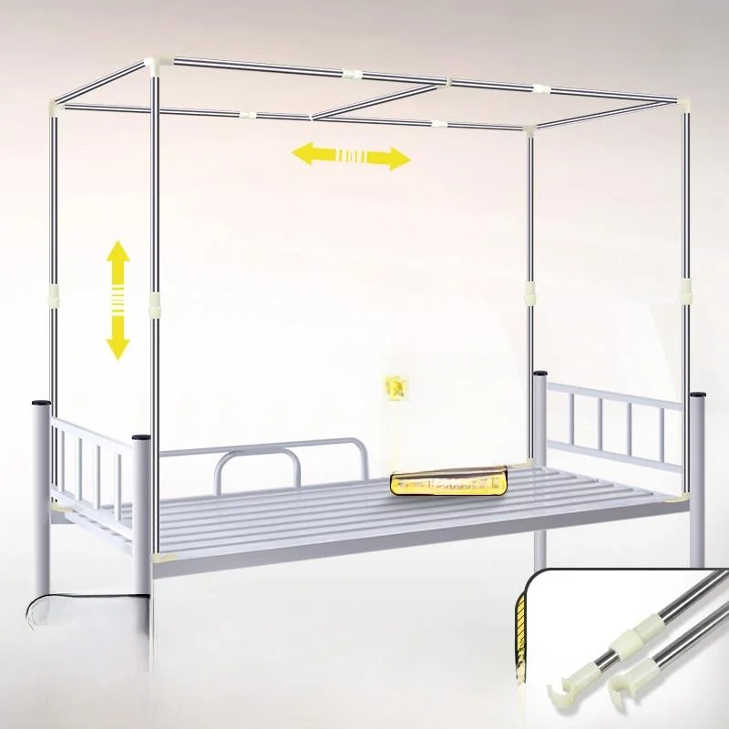 new-student-dormitory-bed-curtain-stainless-steel-stand-expandable-bunk-bed-mosquito-pole-bed-frame-extension-rod