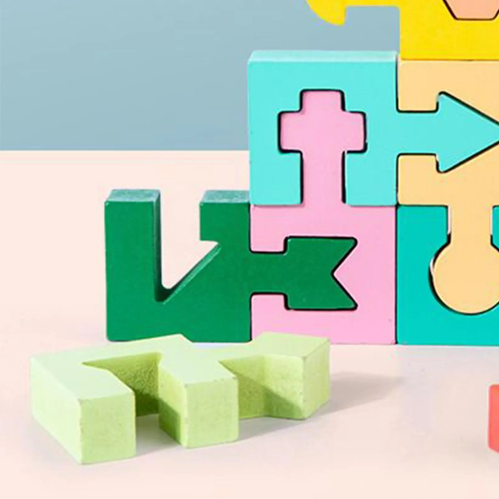 الألغاز الخشبية شكل هندسي مطابقة لعبة 16 قطعة بازل قطع للبنين بنات الذين تتراوح أعمارهم بين 4-6 تعلم المنزل مدرسة رياض الأطفال