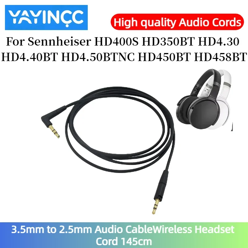 

YAYINCC Replacement Repair Parts Audio Cable For Sennheiser HD400S HD350BT HD4.30 HD4.40BT HD4.50BTNC HD450BT HD458BT Headphones