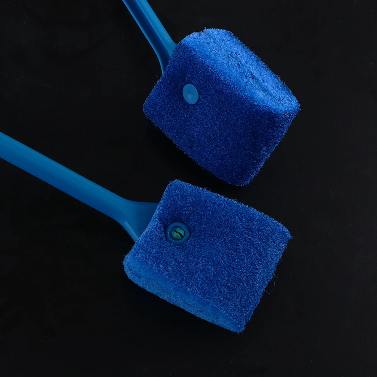 

2pcs Algae Cleaning Brush Fish Tank Aquarium Double Sided Scrubber Blue Nonslip Handle Efficient Remover Lightweight Portable