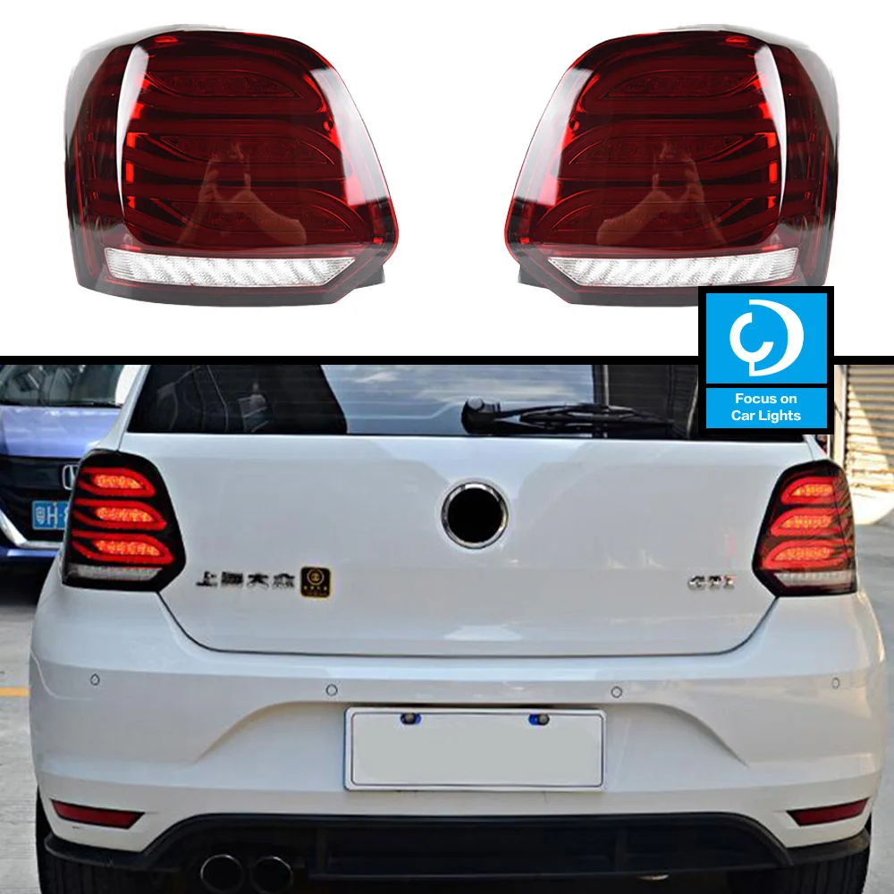 Taillights Styling Parts For VW Polo 2011-2017 Tail Light LED DRL Running Signal Brake Reversing Parking Lighthouse Facelift