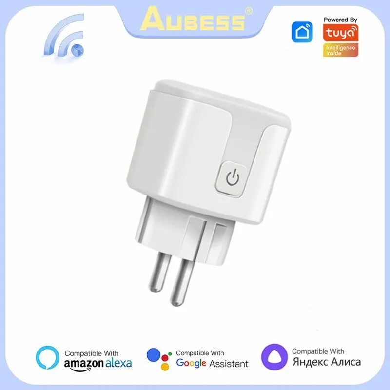 Tuya WiFi Smart Plug 16A/20A EU Socket With Power Monitoring Timing Function Voice Control Smart Life APP Via Alexa Google Home