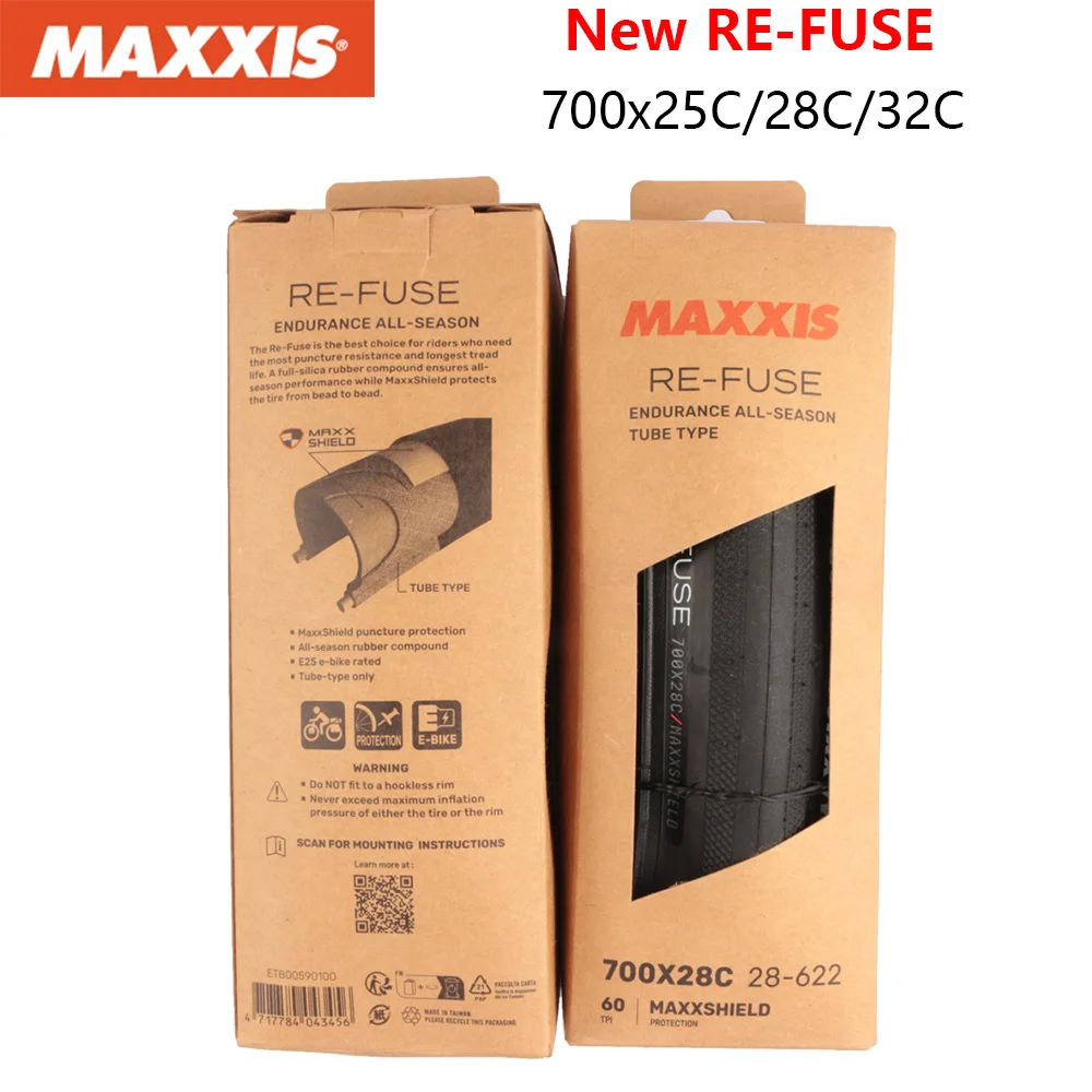 MAXXIS NEW RE-FUSE Bicycle Tire Long Distance Travel Tire High Wear-resistant and Puncture Resistant Road Bike Tires E-ROAD Tire