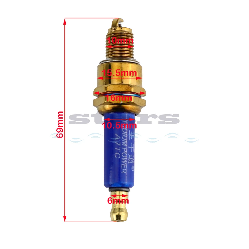 High-performance Iridium A7TC Spark Plug for ATV Dirt bike Pit bike Scooter Motorcycle Go kart Engine