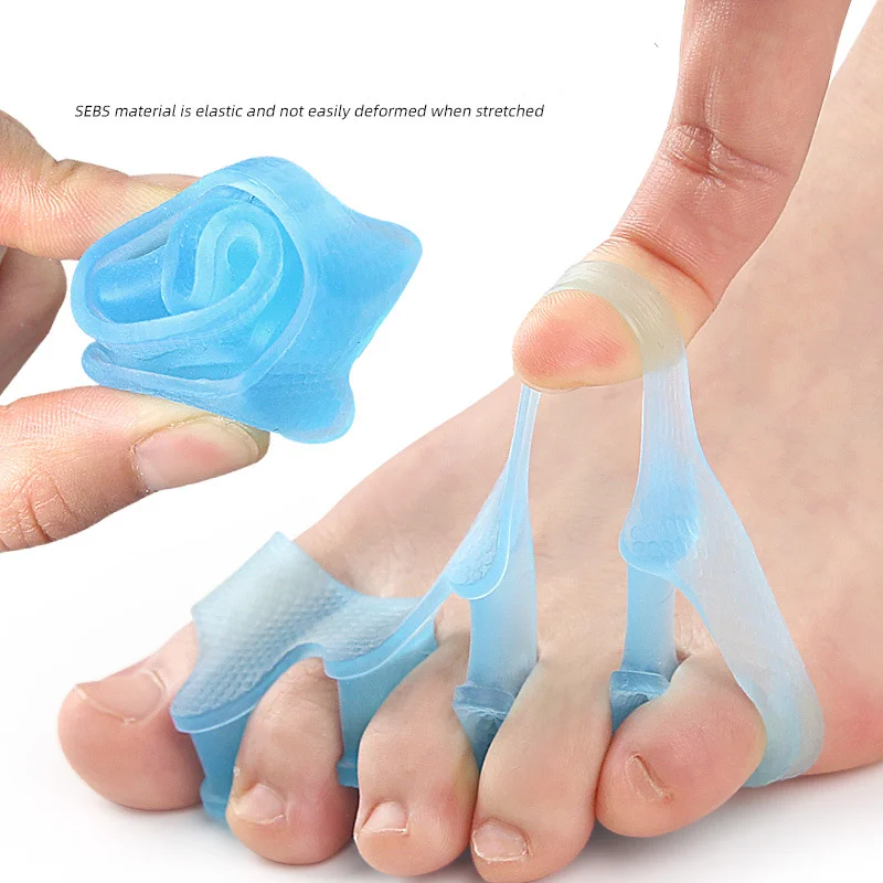 

1/2Pairs Silicone Toe Separator Bunion Corrector Hammer Toe Corrector Soft Silicone Material for Toe Separation Foot Care Tool