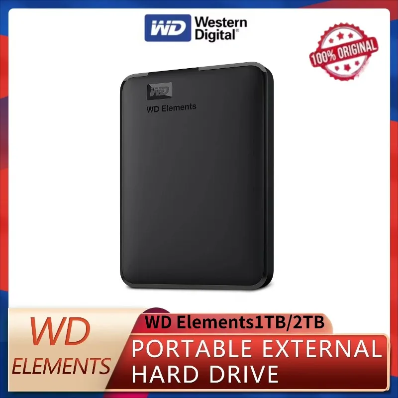 FOR WD External Hard Drive 2.5" USB 3.0, Western Digital Elements Portable External HDD Hard Disk For Desktop PC Laptop, 2TB 1TB