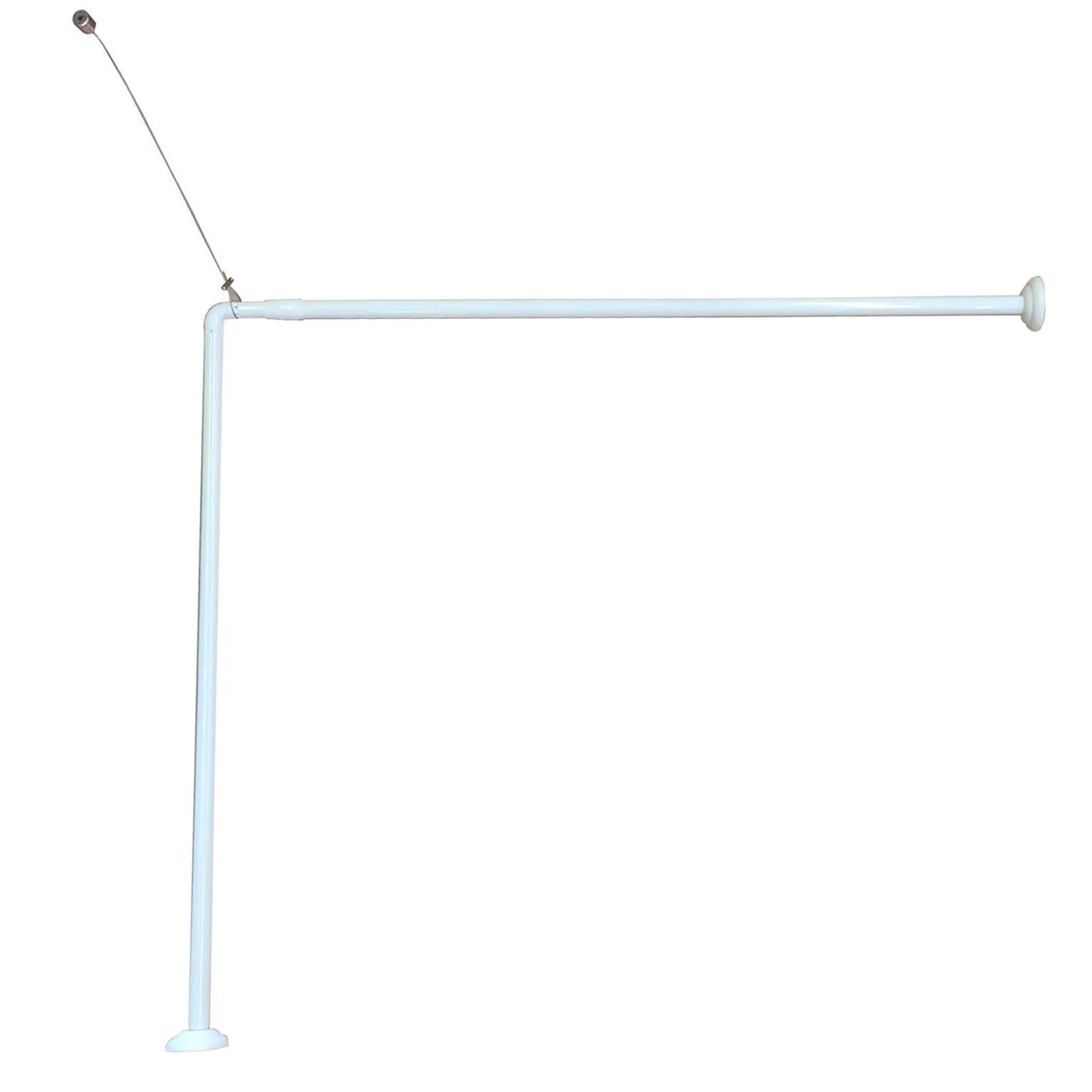 

Настенный регулируемый L-образный карниз для ванной комнаты, 37-71 дюймов (ширина)