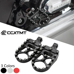 Motorcycle CNC Wide Fat Footpegs 360° Roating Foot Pegs For Harley Dyna Fat Bob Softail Sportster Street Bob Motocross Universal