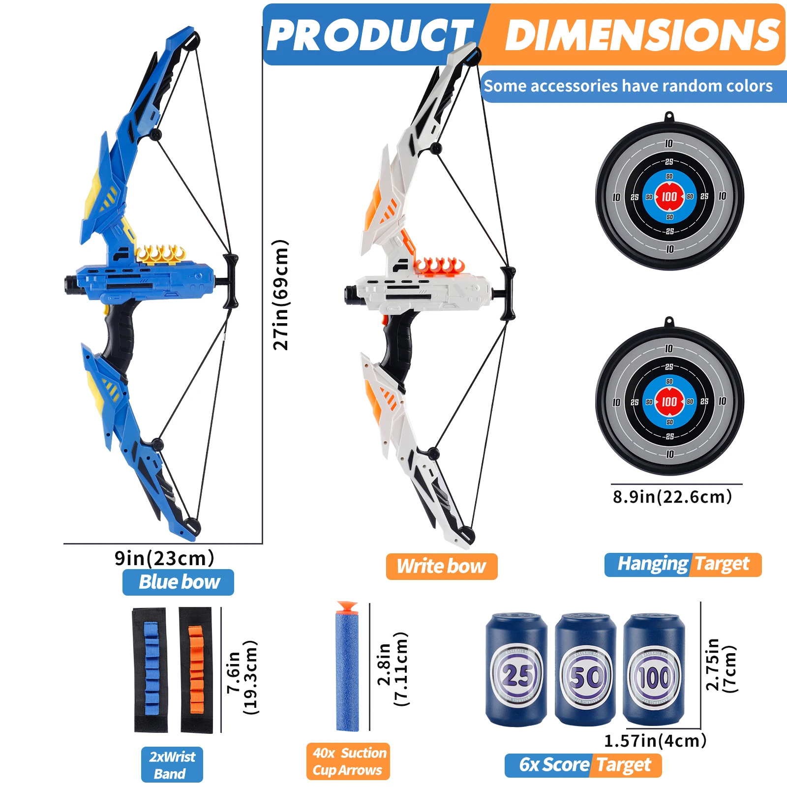 Kids Soft Dart Archery Toy Set with LED Lights,Indoor Outdoor Sports Gift for Boys and Girls,Halloween/Christmas/Thanksgiving