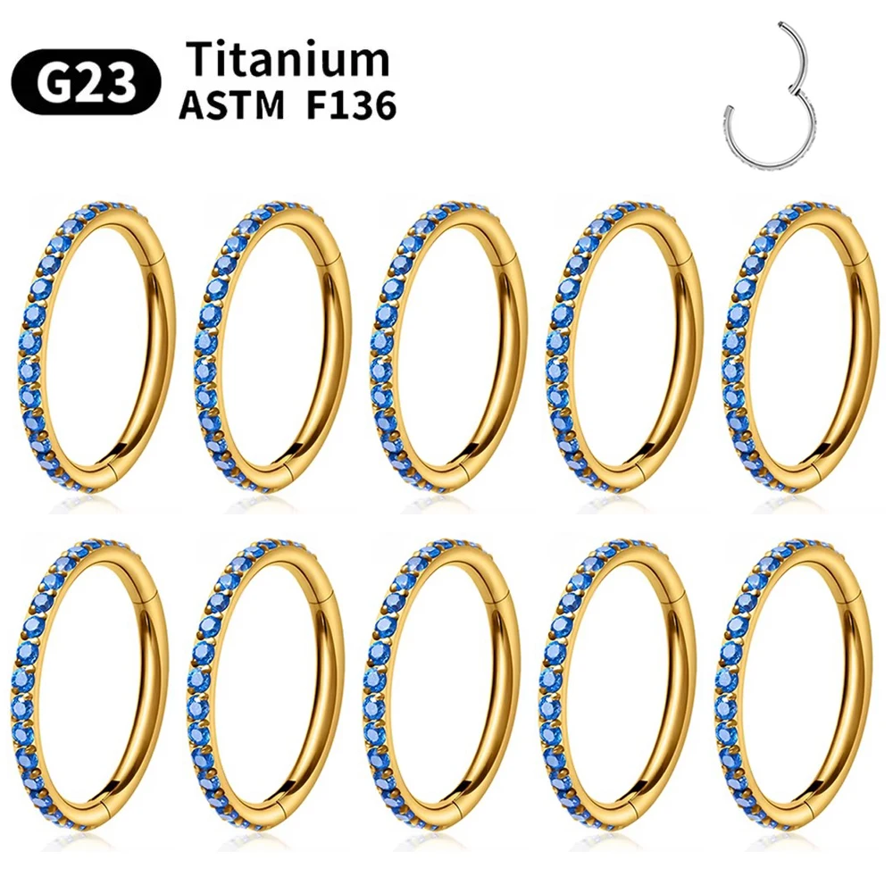 ihera 1/10PCS G23 Titan ASTM F136 Durchbohrt Set Hoop Nase Ring Ohrring Wome Schmuck Nasen Septum Knorpel scharnier Pitch Nase Ring Lippe 6