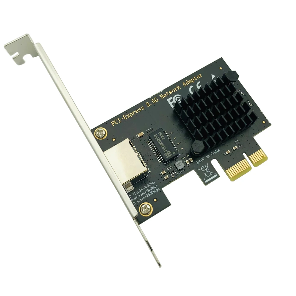 Сетевая карта PCI Express, 2,5 Гбит/с, Gigabit Ethernet PCIE, сетевая карта, сетевой адаптер LAN, 1 порт RJ45 для чипов Intel I225V для настольного ПК