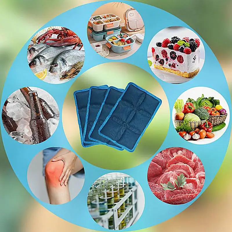 

Lunch Box Ice Packs Leakproof Cold Gel Bag Reusable Freezable Ice Gel Packs Compact Washable Ice Gel Packs for Camping ﻿